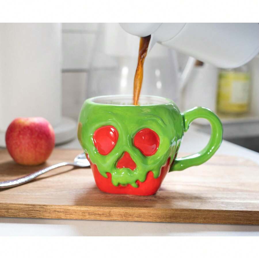 Disney Disney Evil Queen Poison Apple Sculpted Ceramic Mug Holds 20
