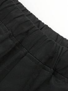 1 pezzo Pantaloni cargo da ragazzo adolescente, casual, sportivi, da esterno, con tasche e decorazione di lettere a strappo, gamba dritta, per primavera e autunno