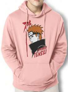 Sweatshirt Pain Shinra Tensei Kangaroo Blouse BPJ2 - 淺粉色 - 查看 1