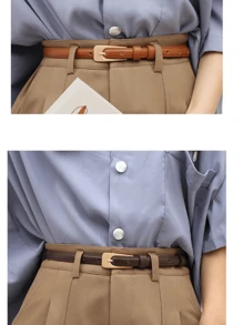 1/2/3/4/5pcs Dignified Vintage Multi-Color Belts, Brown Small Leather Belts, Vintage Black To Match Jeans Skirts, Versatile Camel Color Belt For Women Casual, Business, Boyfriend Husband Father Dad Men Gift, Daily Wear, Fashion, Teen, Outdoor, Vacation, Athletic, Travel, Street, Boho, Vintage Fall, Autumn, Halloween Autumn-Winter Accessories,Suitable For Teens, Youth,Men,Casual, Outdoor, Athletic, Vacation, Graduation Gifts, Birthday, Daily Wear