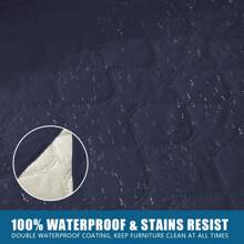 3 Seat Sofa Cover, 100 Waterproof Chivas Sofa Cover, Seat Cushion Integrated Pet Sofa Cover, Dust And Non-Slip, Solid Color Sofa Cover. - Navy Blue - View 6