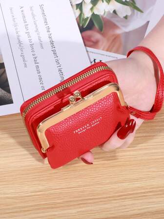 Wallet Fashion Wrist Strap Short Coin Wallet Large Capacity Coin Clip Bag Multiple Card Positions Card Bag Clip Case Card Holder Wallet Business Card Holder Credit Card Holder Women For Women Wallet Mini Wallet Purse Wallet Card Wallet
