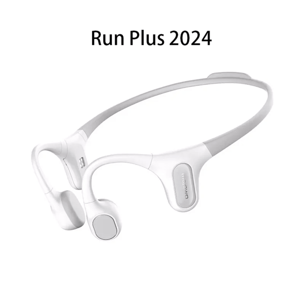 Mojawa Auriculares de conducción ósea Run Plus, auriculares impermeables IP68 para nadar, auriculares Bluetooth de oído abierto con micrófono y reproductor MP3 de 32 GB, auriculares inalámbricos para deportes, natación, ciclismo, negro
