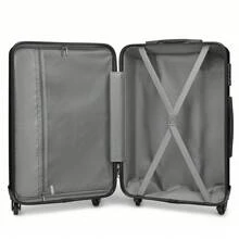 Ideal For Men And Women Lightweight ABS Hard Shell Check-In Luggage With TSA Lock And 4 Spinner Wheels Perfect For Travel, Business Trips, And Vacations (24" Medium & 28" Large) - màu đen - Xem 10