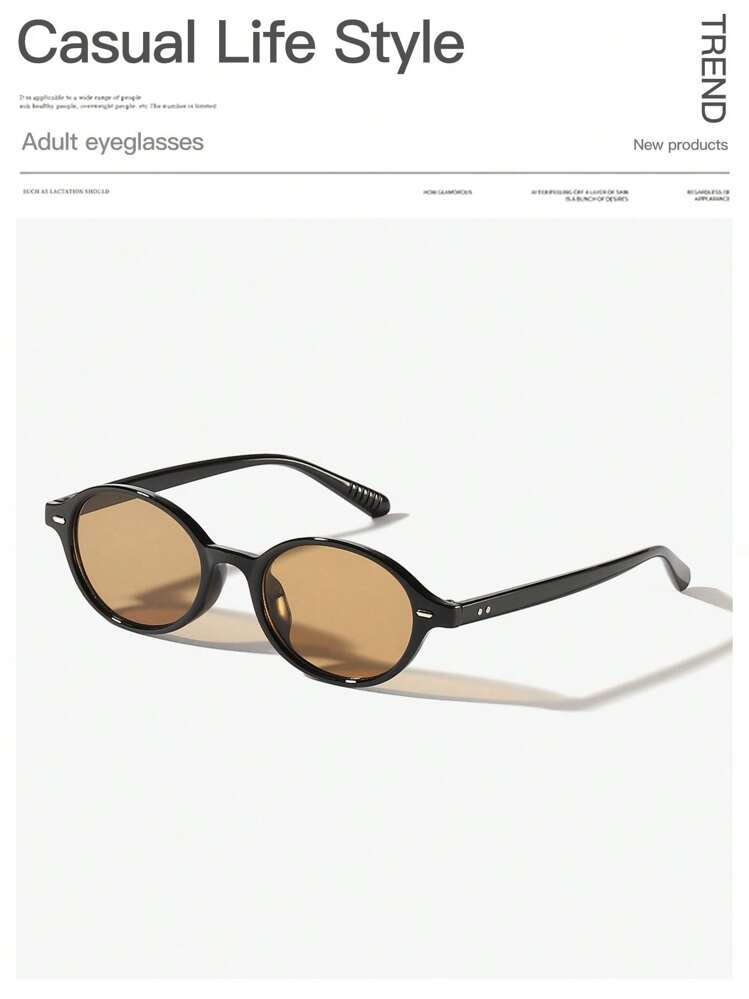 1/2/3 件女士亚克力复古椭圆形镜框时尚百搭黑色太阳镜适合夏季度假出游和使用时尚遮阳优雅装扮家庭出游旅行度假假期适合夏季海滩度假、户外、旅行 - 彩色 - 查看 2