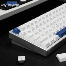 148-Key Blue White Pink Japanese Style Keycaps Set, Fit For 61/64/75/87/98/104-Key Mechanical Keyboards - Blue and White - View 8