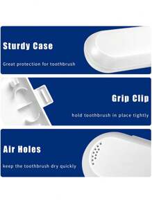 Estuche de viaje para cepillo de dientes eléctrico para Phillips Sonicare, OralB IO, Pro y serie D y la mayoría de otros cepillos de dientes eléctricos, estuche protector de viaje portátil para accesorios del cepillo de dientes