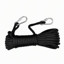 3-Claw 4-Claw Sawtooth Grappling Hook, With 10m/33ft 8mm Auxiliary Rope Stainless Steel Claw Carabiner For Outdoor Activity Magnet Fishing Tool - 三爪帶繩 - 查看 3