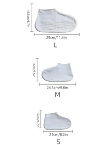 1pair Reusable Silicone Shoe Covers, Waterproof, Anti-Slip, Thick, Portable, Odorless, Unisex (There May Be Some Residue Left Over From The Manufacturing Process, Which Is Normal And Does Not Affect Use), Back To School Supplies