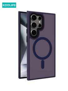 Handyhalter Koolife 1 Stück mattierte PC+TPU 2-in-1 Magnetische Sprühphonehülle mit stoßfestem verstärktem Schutz, kompatibel mit Samsung Galaxy S22/S22plus/S22Ultra/S23/S23Plus/S23Ultra/S24/S24Plus/S24Ultra