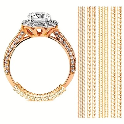 4 piezas Kit ajustador de anillos de silicona - Ajuste  y cómodo, fácil de usar, proteja sus joyas preciadas