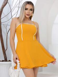 Short Women's Romper 2024 - 黃色 - 查看 1