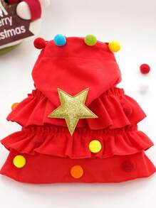 1pc Autumn/Winter Christmas Pet Clothing Two-Color Cape Pet Cape Shawl Dog Transform Into A Festive Costume