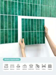 COMMOMY 3D Tile Stickers, 3D Mosaic Texture Peel And Stick Wall Tiles, Matte, Water And Mold Proof, 30 X 30cm, For Kitchen Decor, Bathroom Backsplash, RVs, Renters Wall Decor, Bedroom Decor, Pink Room Decor