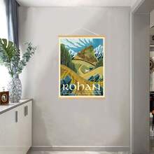 BAEMEFLE Vintage Middle-Earth Travel Poster, Solid Color Pattern, Map Theme, High-Quality Art Print, Suitable For Travelers Home Decor Series - Multicolor - View 20