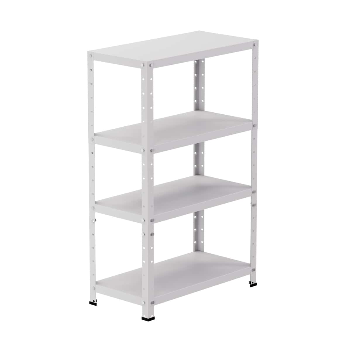 Compact Steel Shelf With 3 Shelves - Capacity 60kg - 95cm X 60cm X 30cm - 白色 - 查看 1