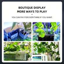 Aquatic Plant Hanging Basket For Aquariums, Fish Tank Floating Planter Cup Holder, Hydroponic Planting Basket Container, Durable PP Material - Suitable For Yamasaki Katura And Other Aquatic Plants