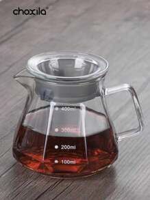 choxila 1pc Transparent Coffee Server For Pour Over Coffee Maker, Glass Coffee Carafe, Diamond Shape Clear Coffee Pot With Lid Back To School - Transparent - View 7