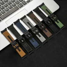 1 条 PU 皮革表带适用于三星 Galaxy Watch 7 Ultra 47 毫米智能手表硅胶表带适用于 Galaxy Watch Ultra 47 腕带配件 - for Watch 7 Ultra 47mm - 查看 4