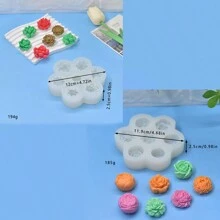 1 个多肉玫瑰硅胶模具