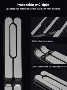 Soporte Ergonómico para Computadora Portátil: Mejora tu Postura y Comodidad con un Diseño Ajustable y Portátil-Soporte Elevador para Laptop: Solución Compacta y Ajustable para un Espacio de Trabajo Más Cómodo y Saludable