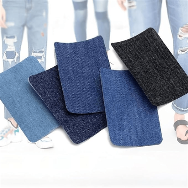 5 piezas Parches de hierro sobre para jeans, parches de tela multicolor, parches de denim para ropa, parches interiores para pantalones, parches de reparación de ropa