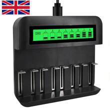 8 Slot Intelligent Fast Battery Charger / Rechargeable AA AAA C D Ni-MH Battery - Black - View 2