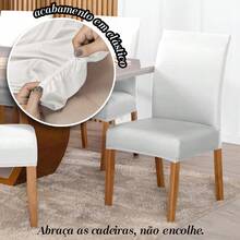 Kit 10 Protective Dining Chair Covers Gel Mesh - 白色 - 查看 3