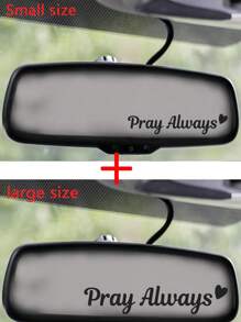 RandySticker Pray Always Mirror Decal, Car Decals For Women, Faith Mirror Decal, Cute Vinyl Decal, Christian Car Mirror Decal, Car Accessories,Stickers,Wall Decal, Vinyl Decal For Home Decorations,Spring Decoration Items Refresh Your Home,Rama Decoration Stickers Gifts Birthday Graduation