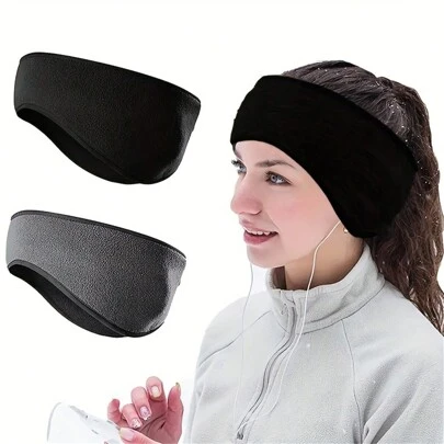 Sports Headband Sports Earmuffs, Headband Ear Warmer, Double Ear Warmer Ear Protection, Hair Band Spring Forehead Protection Earmuffs With Head Cover Headband For Women And Men Outdoor Use Sports Fitness Running Cycling