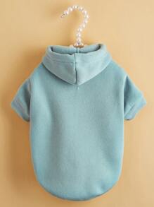 Plain Pet Hoodie - Cadet Blue - View 4