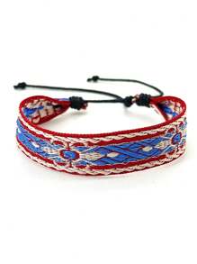 Mới Vintage Handmade Vòng Tay Dệt Cho Nữ, Nhiều Màu Sắc Boho Hippie Vải In Hình Phụ Kiện Vòng Tay - Ngôi sao - Xem 10