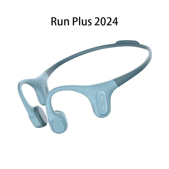 Mojawa Run Plus 骨传导耳机，IP68 防水游泳耳机，开放式蓝牙耳机，带麦克风和 32GB MP3，无线运动耳机，适合跑步、游泳、骑自行车，黑色