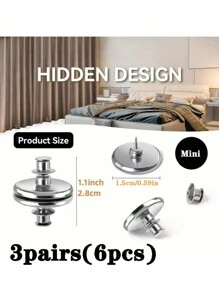 1 对/3 对/5 对/10 对 迷你窗帘磁性夹磁铁遮光窗帘杆夹可拆卸金属系带