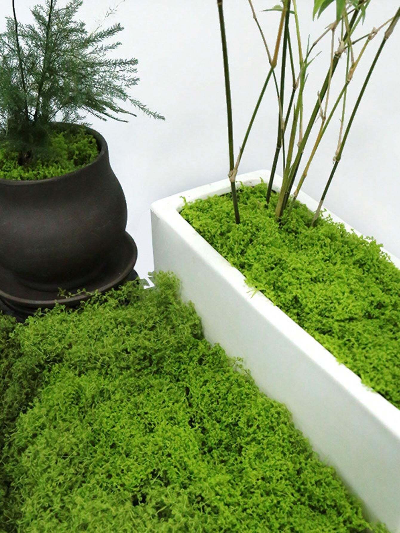 Tapis De Gazon Artificiel - 2 Pièces En Mousse, Vert, Pour Jardin, Balcon Ou Décoration Intérieure