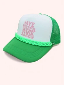 Cadena para gorra de béisbol, decoración para el sombrero con cuentas de piedra y eslabones de acrílico, regalo navideño - Multicolor - Ver 14