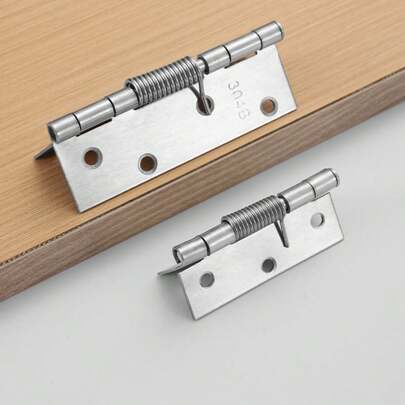 1 st. automatiskt stängande fjädergångjärn i rostfritt stål, osynligt självstängande gångjärn för möbler, dörrar och fönster