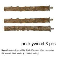 5pcs Bird Perch Stand With Grape Pepper Wood & Barkless Tree Branch Suitable For Parrots And Other Small Birds