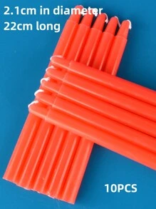 10pcs Long-Stemmed Common Household Lighting Candles, Smokeless And Odorless, White & Red Emergency Cylindrical Candles For Creating Atmosphere And Decoration - Ideal Choice For Bars And Western Restaurants. Romantic Dinner Candles Suitable For Weddings, Birthday Parties, And Power Outages As Home Decorations.Halloween,Spooky,Autumn,Festival,Holiday Christmas,Winter,Holiday,Festival,Room Decor,Gifts - Multicolor - View 18