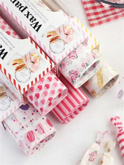 10/50/100 szt. Papier olejoodporny, papier do pieczenia na kanapki, burgery, wrapy, narzędzia piekarnicze, serce walentynkowe, papier do pakowania róż