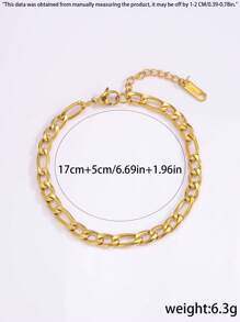 Camhanno 1 pieza de brazalete redondo plano de serpiente de acero inoxidable de moda casual simple, adecuado para uso diario, regalo para parejas