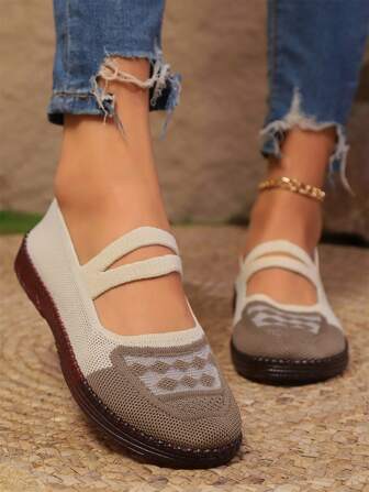 Casual Slip-On Breathable Loafers, Soft Sole Anti-Slip Comfortable Shoes For Middle-Aged And Elderly Mothers