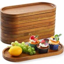 1pc Grote serveerschaal van palissanderhout, multifunctioneel voor dessert, ontbijt, sushi, gebakken goederen, snacks, fruit, geschikt voor thuiskeuken, restaurant, bakkerij, patisserie, keukenbenodigdheden, verschillende vakantiedessertdisplays