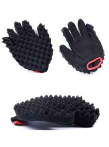 1 pièce Brosse à cheveux ondulée double face, outil de coiffure à éponge bouclante. Brosse à éponge pour cheveux afro ondulés pour hommes, accessoires de coiffure pour hommes, accessoires de camping - Rouge - Voir 11
