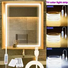 1 个 LED 霓虹灯带防水 5V USB COB LED，带柔性可调光白色 LED 灯带 3000-6500K，适用于电视背光、卧室、橱柜、厨房、DIY 照明/万圣节装饰、房间装饰、派对装饰（白光、中性光、暖白光）