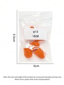 6 Stücke/Set hochwertige Schleifkappen mit Schwammrücken für Fußpflege, Maniküre Polieren & Hühneraugenentfernung - Gebrannte Orange - Übersicht 7