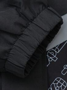 Balabala Jongens Buitenkleding Kinderen 2024 Nieuwe Lente Grote Kinderen Capuchon Kinderen Lentekleding Fleece Tweedelige Set Tide