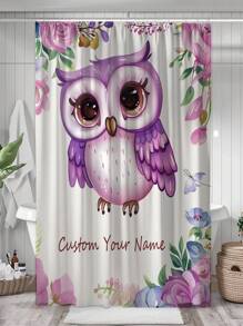 1 pièce Rideaux de douche personnalisés avec texte, rideaux de douche personnalisés, 5 tailles disponibles, couverture personnalisée cadeau pour anniversaire et décoration de salle de bain, décoration d'automne, accessoires de salle de bain, rentrée des classes