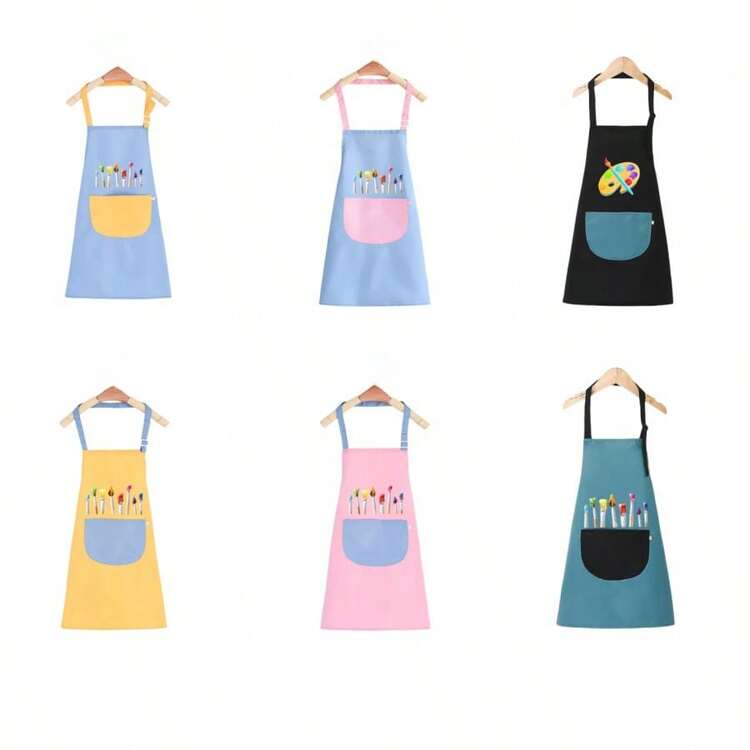 1/2/3 PEZZI Grembiuli impermeabili per bambini, grembiuli per pittura per bambini, grembiuli artistici per bambini, grembiuli da cucina e da giardino per cucinare, artigianato, argilla, attività di laboratorio, cottura, pittura, lavoretti - Multicolore - Visualizzare 1