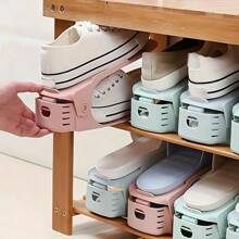 Adjustable Storage Shoe Rack, Plastic Creative Shoe Storage Rack, Home Storage Box For Entrance, Hallway, Living Room, Bedroom, Bathroom, Convenient Home And Dorm Storage Solution